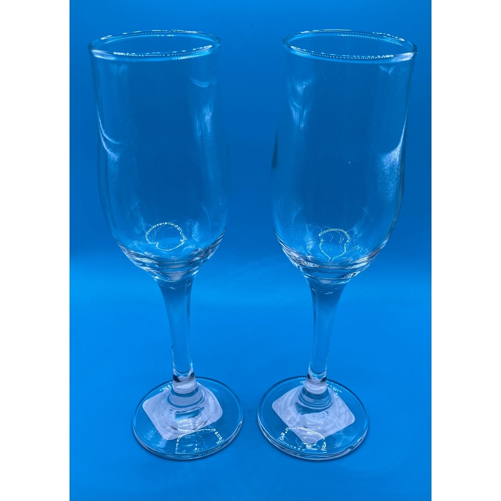 NWT Pier 1 Champagne Flutes OS Clear Glass Set of 2 Turkey 2043158